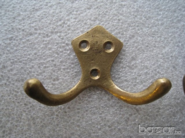 Стари месингови закачалки два броя, снимка 2 - Други - 20686455