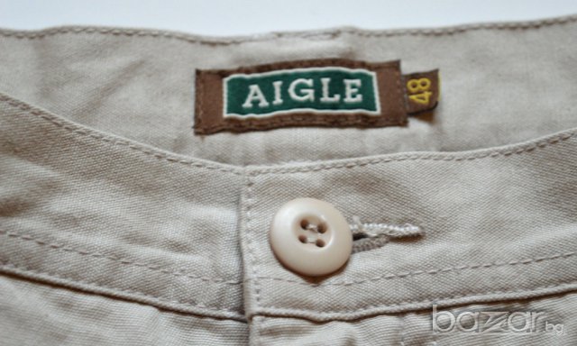 Aigle мъжки карго панталон бежов размер 48 100% памук, снимка 6 - Панталони - 13024614