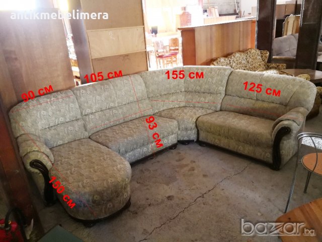 Ъглов диван - внос от Европа, снимка 2 - Дивани и мека мебел - 21327630