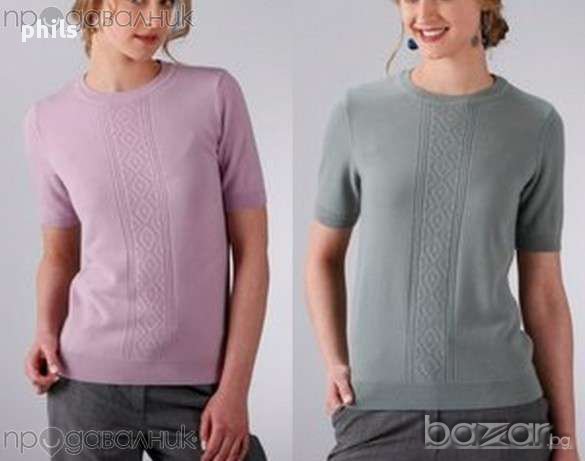 нов пуловер къс ръкав 2 цвята Anne Weyburn XL
