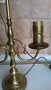 стара нощна лампа от месинг и дърво, снимка 3