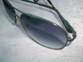 Маркови слънчеви очила Авиаторски модел в зелено / зелени, снимка 2