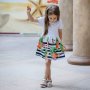 Невероятна детска рокля, черна, бяла с ананаси , снимка 1 - Детски рокли и поли - 25767128