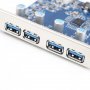 4 Usb 3.0 Hub to Pci-e Pci Express Card хъб, адаптер, разклонител, карта за компютър, снимка 3