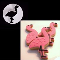 Фламинго пластмасов резец форма украса сладки бисквитки торта фондан тесто и др, снимка 1 - Форми - 23534197