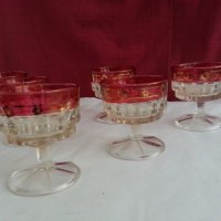  кристални чаши италия с позлата, снимка 13 - Антикварни и старинни предмети - 19846396