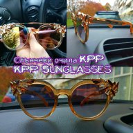 Лукс слънчеви очила с кристали златно кафяви, снимка 3 - Слънчеви и диоптрични очила - 16819136