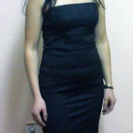 Класическа малка черна рокля изчистен дизайн с цепка отзад вечерна официална рокля бална черна рокля, снимка 2 - Рокли - 14255073