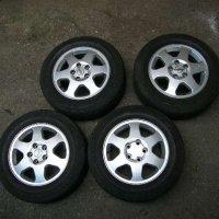 4 бр. алуминиеви джанти с гуми за Opel 15-ки 5x100, снимка 2 - Гуми и джанти - 21577040