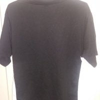 Черна тениска с яка, снимка 3 - Тениски - 20405538