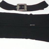 Панталон – Черен, странични ципове – S/M, снимка 2 - Панталони - 22637484