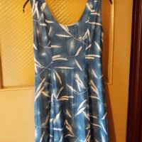Дам.рокля-"Evelin Brandt"-/вискоза/-цвят-синя+бяло. Закупена от Германия., снимка 2 - Рокли - 22028691