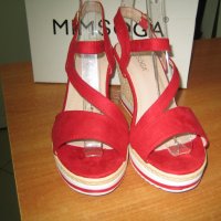 НАМАЛЕНИЕ-Дамски сандали м.1952 червени , снимка 1 - Сандали - 25666976