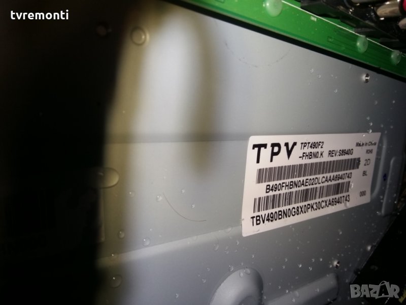 LED TV PANEL TPT490F2-FHBN0.K rev.S8940G LED BACKLIG диод, снимка 1