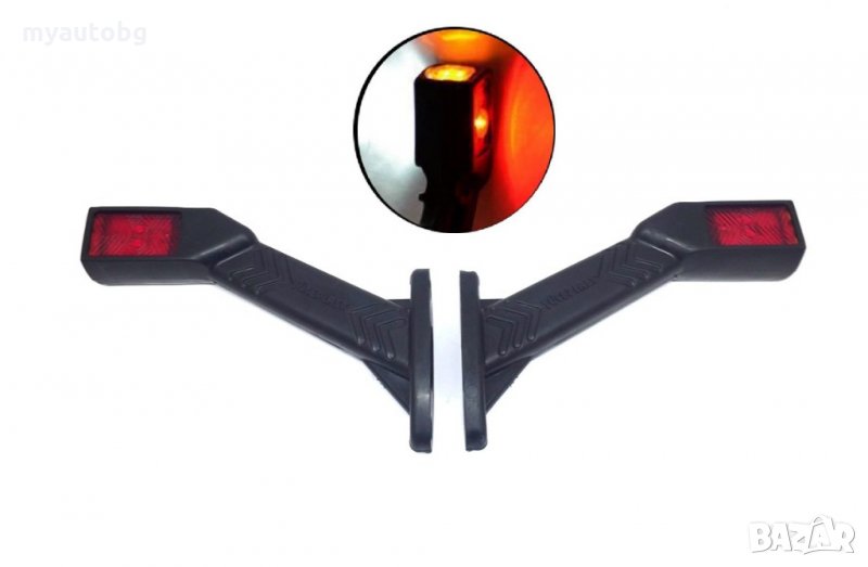 2бр LED Габарити Рогчета за бус камион ремарке 12/24V 3 светлини , снимка 1