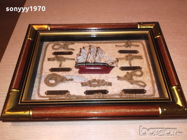 ретро колекция-корабна картина-36х26х4см-внос швеицария