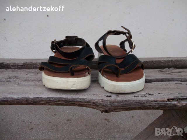 Кожени сандали от телешки бокс., снимка 10 - Сандали - 25692284