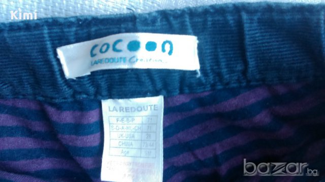 Подплатени джинси от Ларедут - ръст 71, снимка 2 - Панталони и долнища за бебе - 8491131