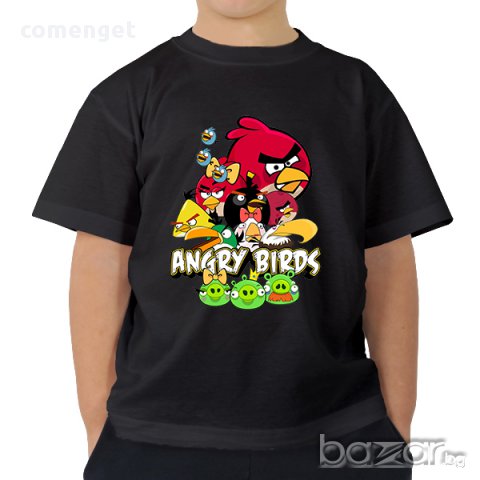 Детска тениска на ANGRY BIRDS с авторски дизайн! Бъди различен, поръчай модел по твой дизайн!, снимка 2 - Детски тениски и потници - 11453238