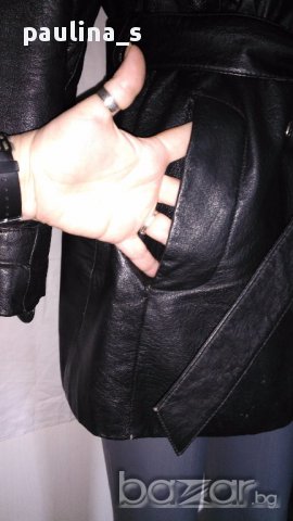 Луксозно кожено манто / яке  "G I I I"-genuine leather, естествена кожа / голям размер , снимка 4 - Палта, манта - 16982330