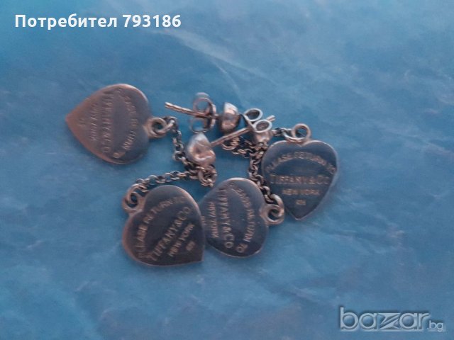 Tiffany & Co оригинални сребърни обеци, снимка 4 - Обеци - 19920377
