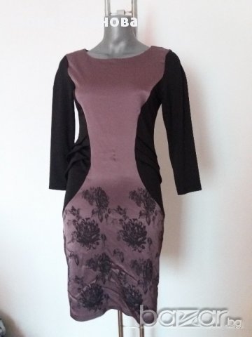 Дамска рокля черно с лилаво, размер М, официална, снимка 2 - Рокли - 17051841