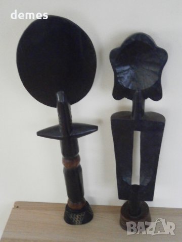  Мъжка и женска фигура Ашанти, Гана, снимка 3 - Колекции - 23589746