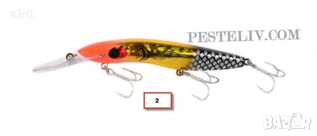 Воблер прототип на  Halco Sorcerer Дълбочина на газене 8 метра  , снимка 5 - Такъми - 23791955