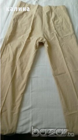  НАМАЛЕНО! панталон, летен, прав, цвят екрю, снимка 2 - Панталони - 10408711