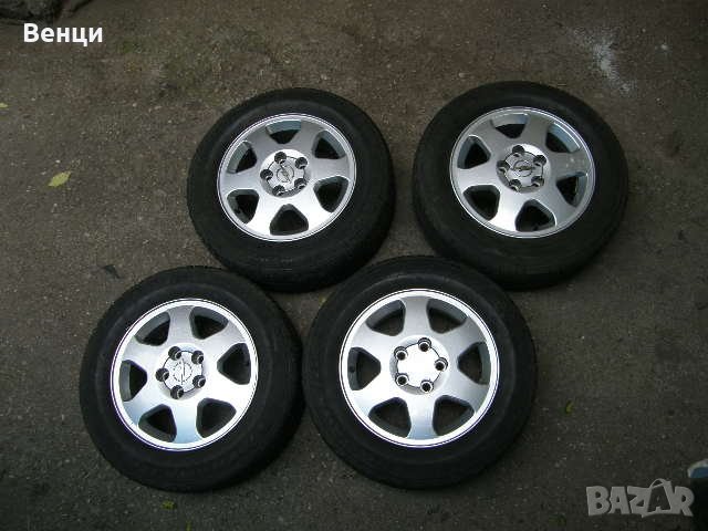 4 бр. алуминиеви джанти с гуми за Opel 15-ки 5x100, снимка 2 - Гуми и джанти - 21577040