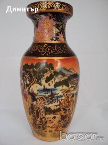Старинна Ваза Порцелан Керамика Китайски Елементи, снимка 12 - Антикварни и старинни предмети - 16084346
