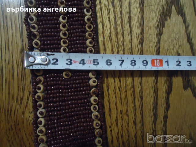 Ръчно изработен колан от седеф, стъклени мъниста и плат, снимка 9 - Антикварни и старинни предмети - 20834500