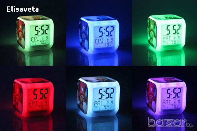 Frozen LED Alarm часовници с термометър с 7 цвята., снимка 4 - Други - 8988100