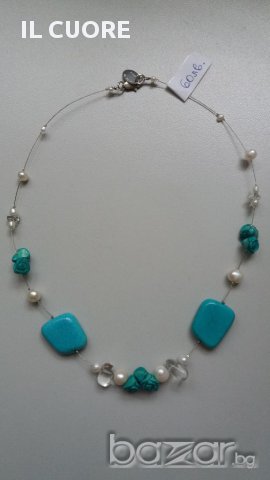 Продавам авторски бижута от истински перли и камъни, снимка 1 - Бижутерийни комплекти - 18414641