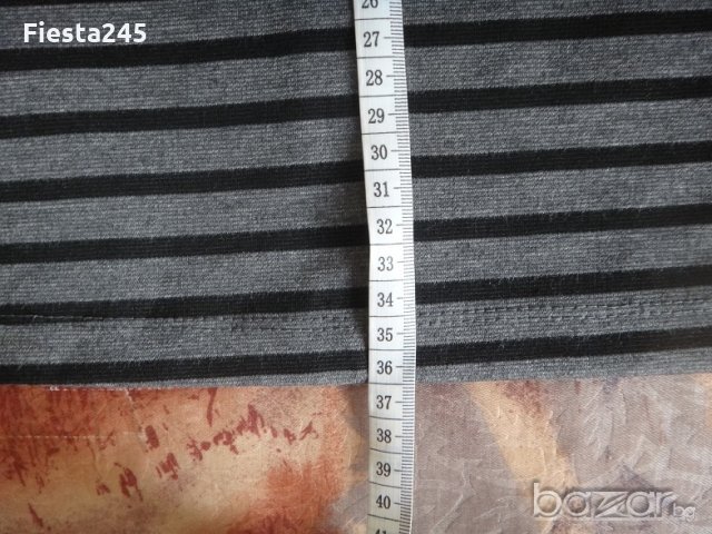 Пола на райе сиво и черно, снимка 6 - Поли - 19217627