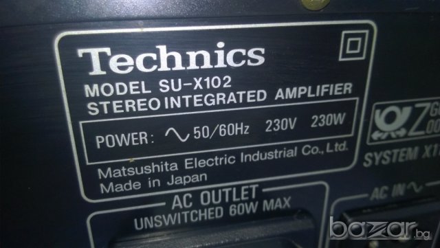 technics su-x102-stereo amplifier-230watt-japan-new class A-внос швеицария, снимка 13 - Ресийвъри, усилватели, смесителни пултове - 8071106
