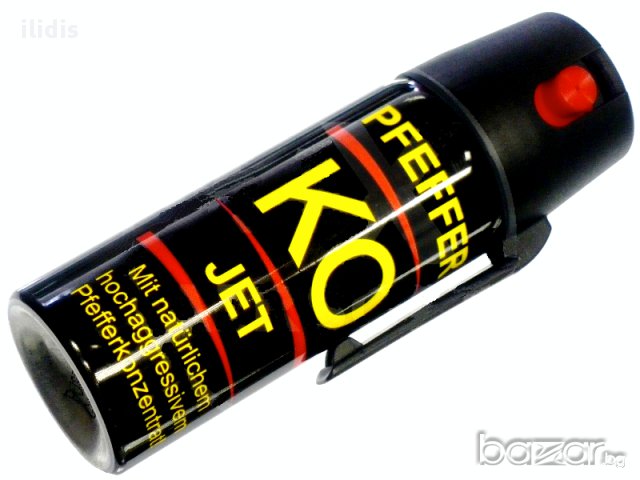 Лютив спрей за самозащита Pfeffer-KO JET 40 мл , снимка 2 - Газово оръжие - 15862605
