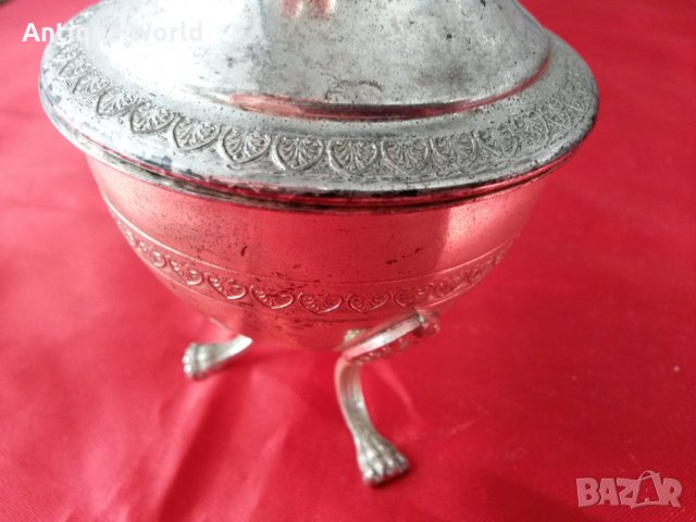 Красив Стар Викториански  ПОСРЕБРЕН Съд, снимка 2 - Антикварни и старинни предмети - 23989542
