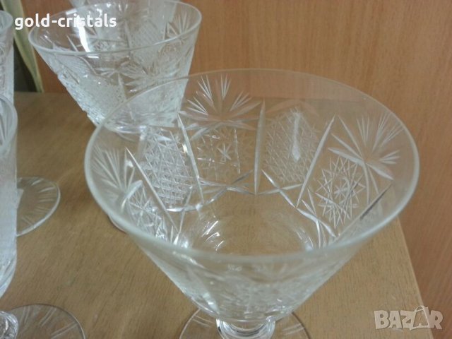 кристални чаши, снимка 4 - Антикварни и старинни предмети - 24964648