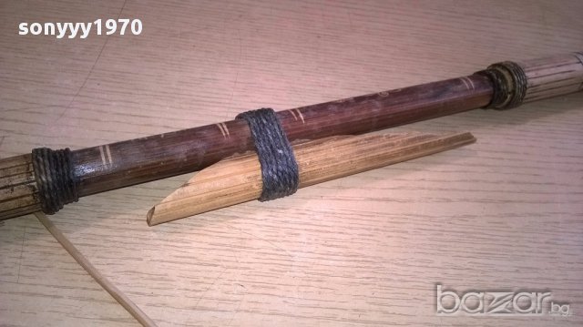Древно африканско оръжие с стрела-бамбук-резба-внос швеицария, снимка 11 - Антикварни и старинни предмети - 17502328