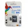 Бърза MicroSD 64GB ADATA Class10 - нова карта памет, запечатана, снимка 3