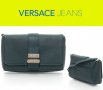 ПРОМО 🍊 VERSACE JEANS 🍊 Оригинална малка кожена чанта в тъмно зелено 15x20x5 см нова с етикети, снимка 6