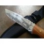 Ловен нож с инкрустиран ловец -130 x 256, снимка 1 - Ножове - 20709501