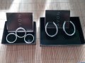 НОВ комплект обеци и пръстени  Black Enamel, снимка 1 - Обеци - 9599692