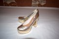 ROOTS! - 100% Оригинални страхотни дамски обувки на ток от Норвегия / Златисти / Блестящи / Луксозни, снимка 3