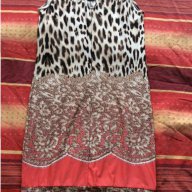 Тигрова рокля с цвят диня, снимка 5 - Рокли - 13735838