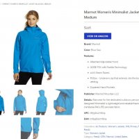 marmot minimalist GTX rain jacket, снимка 18 - Якета - 22578903