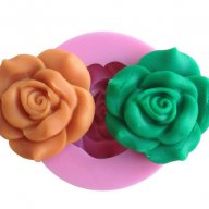 3D роза в кръг 6 см силиконов молд форма украса мъфини фондан торта шоколад и др, снимка 1 - Форми - 16858689