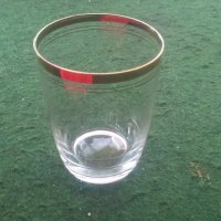 Чаши за безалкохолно тънко оцветено стъкло със златни кантове 6 бр, снимка 6 - Чаши - 25136029