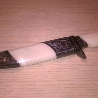 Красив и стилен нож с кания-21/4см-внос швеицария, снимка 4 - Антикварни и старинни предмети - 16095360